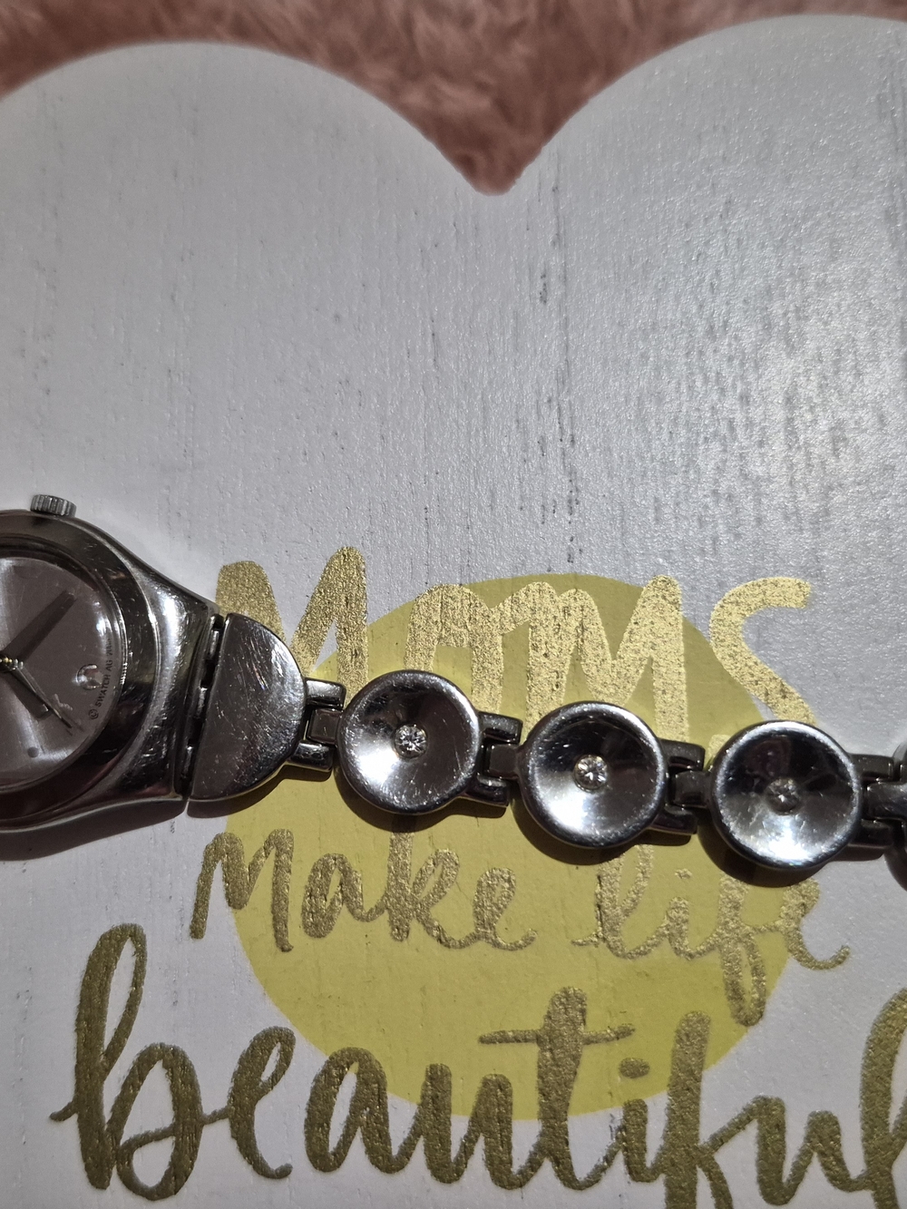 Swatch Silver Round Face Link Bracelet Women's Watch - Picture 5 of 8